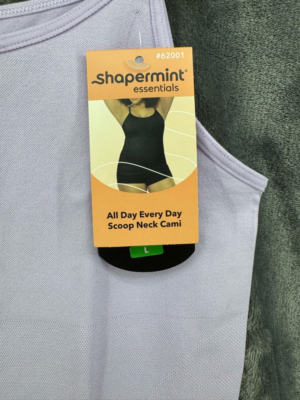 NWT Shapermint All Day Everyday Lavender Purple Scoop Neck Cami Camisole Large - Picture 3 of 6